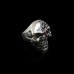 Skull Ring w Red CZ - TR62